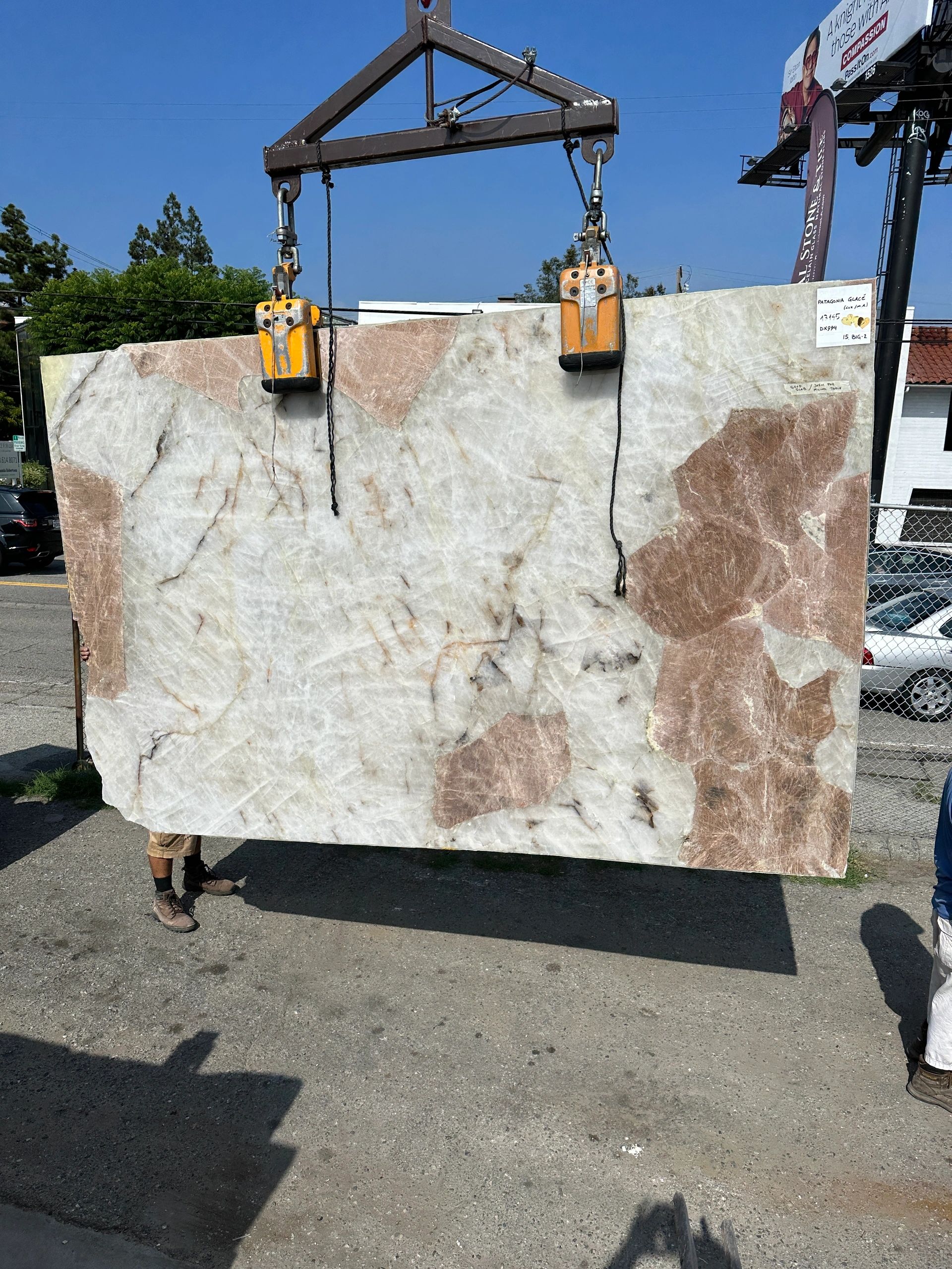 Patagonia Cristallo Quartzite slabs in Los Angeles at Royal Stone